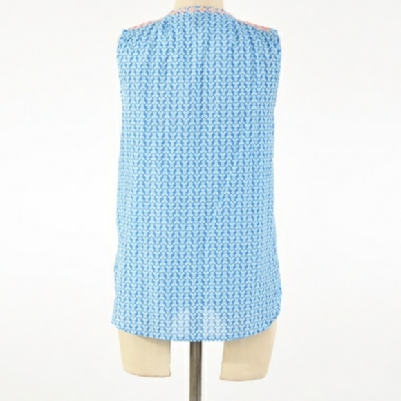 J. Crew Arrow Print Embroidered Tassel Top - Picture 4 of 7